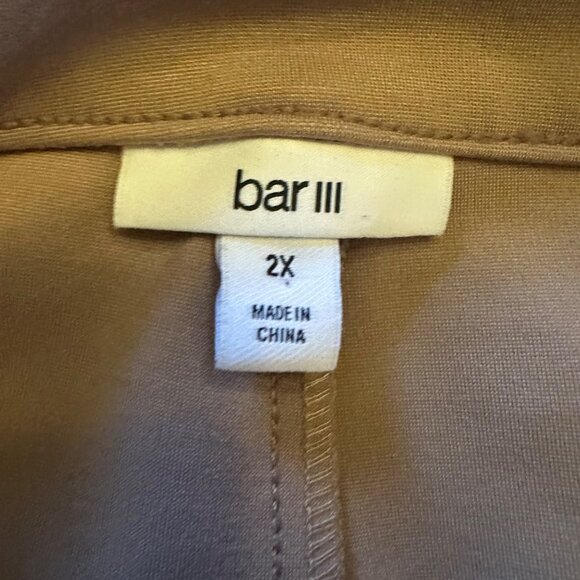 Bar III Womens Beige Wide-Leg Pants 2X Stretch Polyester Blend - Picture 6 of 10